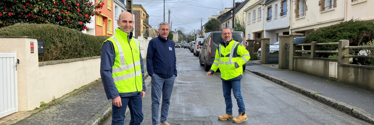 Travaux de renouvellement du réseau d'eau à Lambézellec